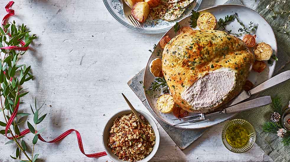 Christmas dinner recipes Turkey crown kiev